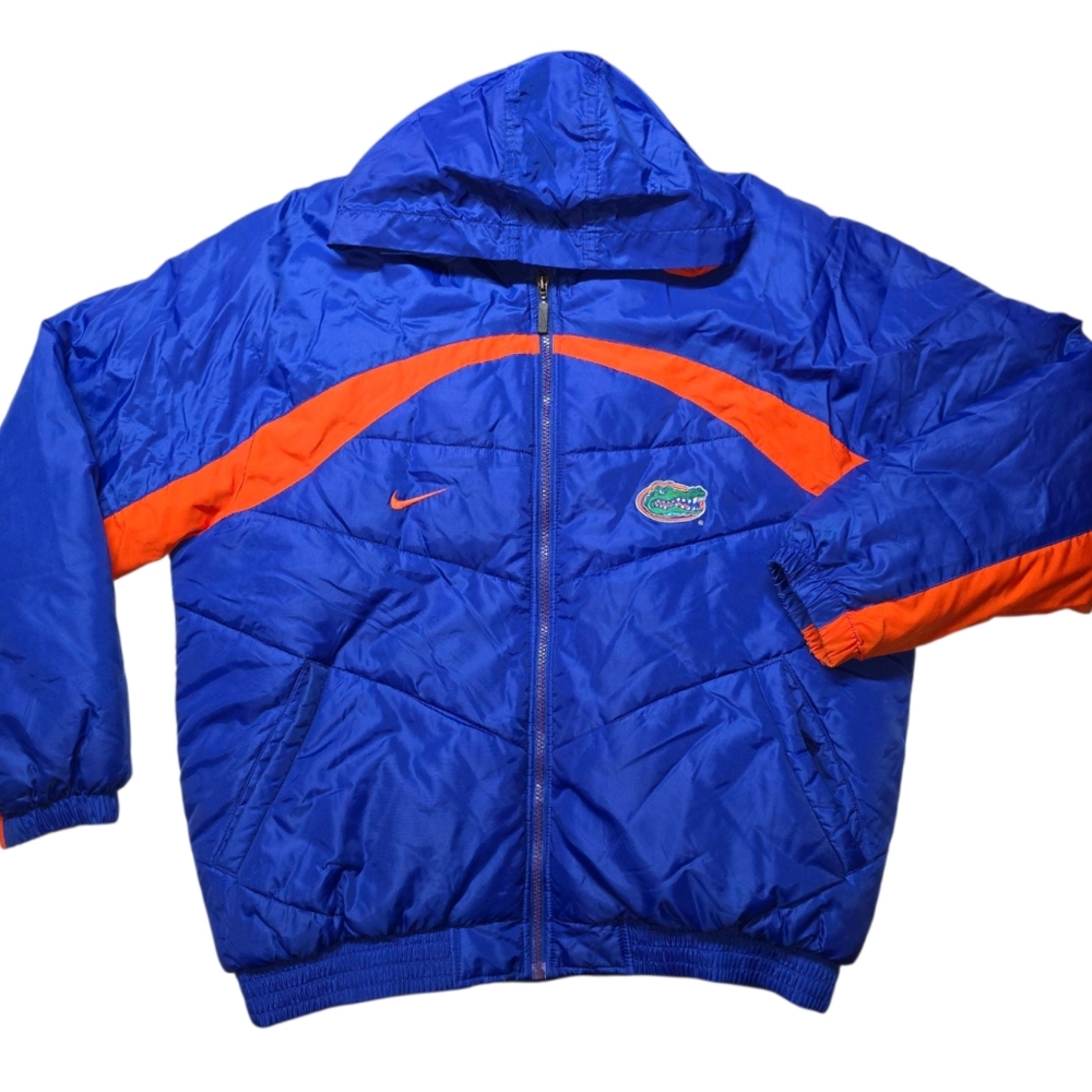 Vintage Y2K Nike Florida Gators Puffer Jacket Full Zip Coat Size Medium